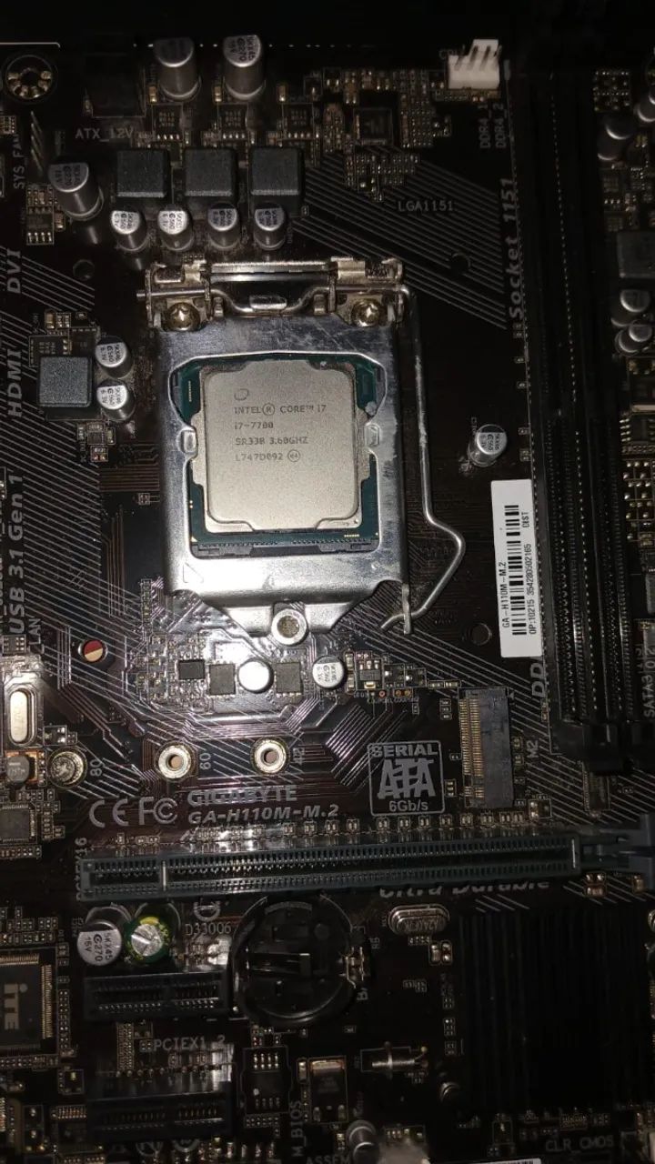 intel i7 7700 + placa mãe gigabity H110