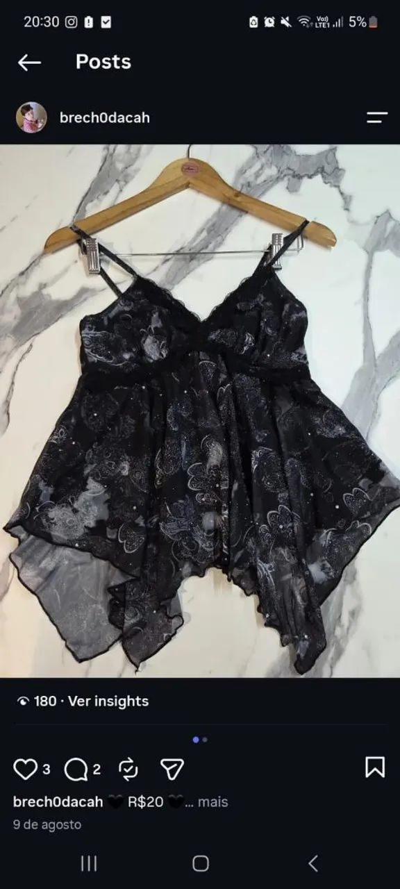 Combo 2 Shorts + 3 blusinhas | Moda alternativa - Foto 3