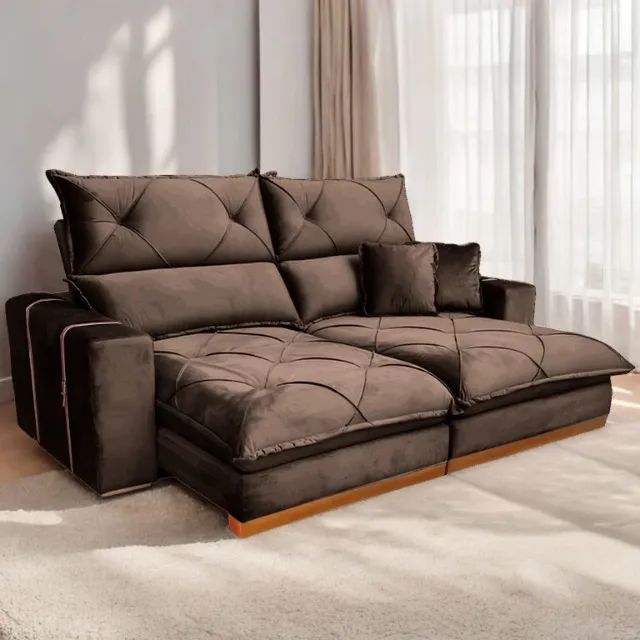 Sofá Retrátil e Reclinável Gran Bello L 2,50m D33  Pronta Entrega! - Foto 3