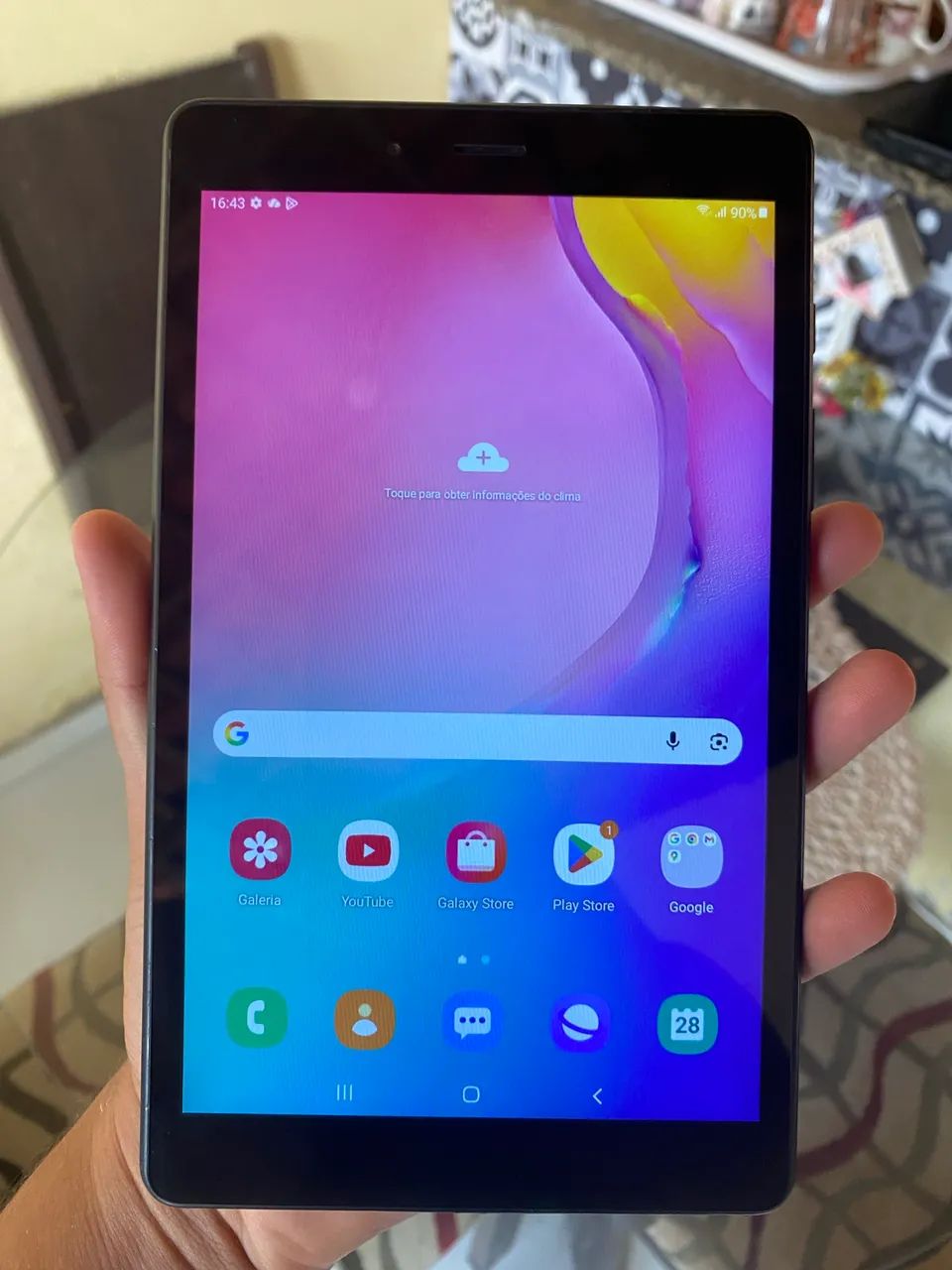 Tablet Samsung A 8.0 32GB pega chip e cartão 
