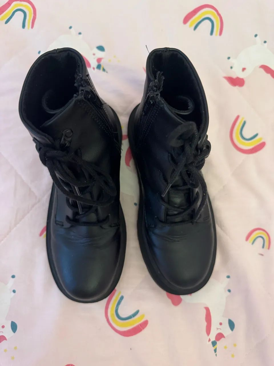 Bota infantil feminina preta - Zara - Tamanho 31