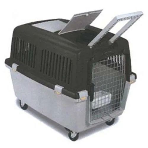 Caixa de Transporte Chalesco Gulliver Cinza Com Rodinhas para Cães e Gatos - Foto 5