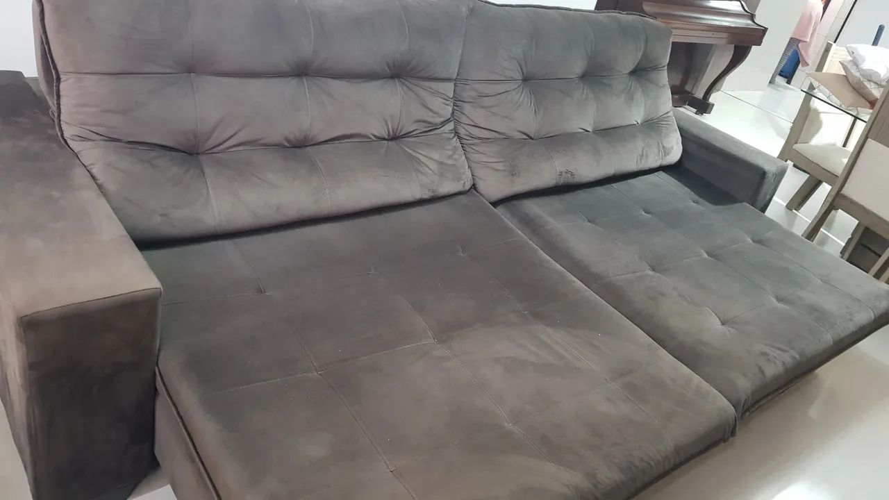 Sofá Reclinável e Retrátil de 3 Metros e 4 Lugares - Foto 2
