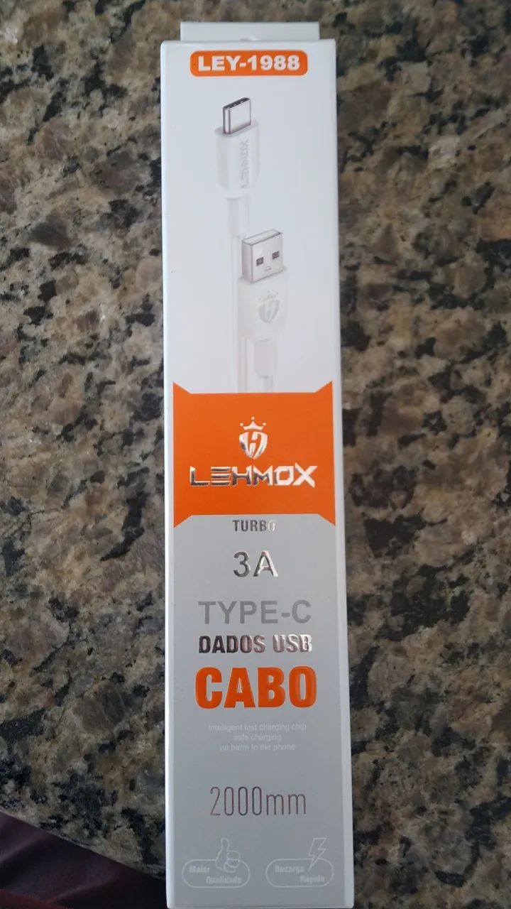 Cabo tipo C longo 2 metros turbo NOVO! 