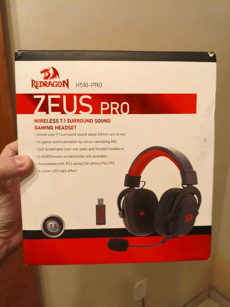 Fone de ouvido gamer bluetooth redragon