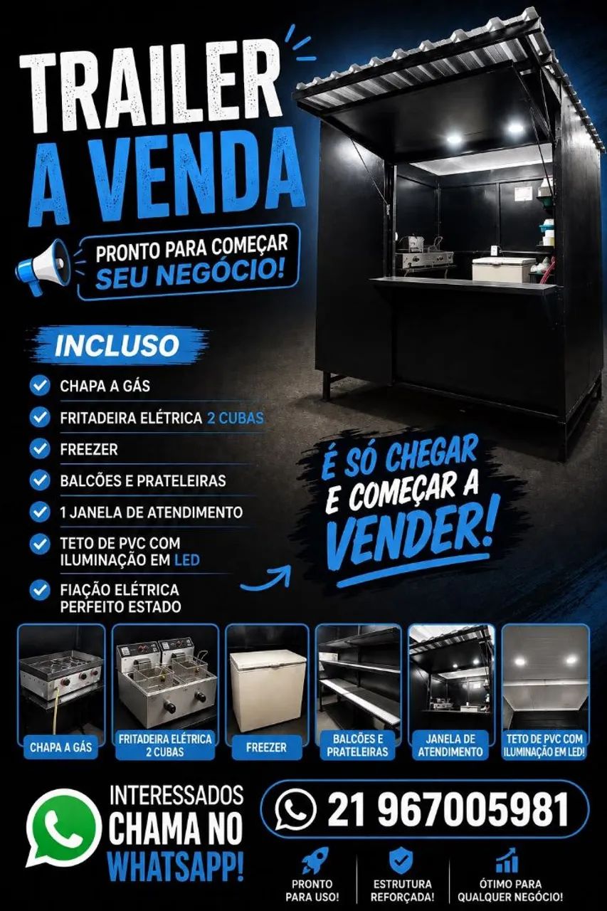 Vendo trailer completo pronto pra trabalhar 