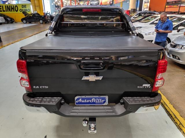 Chevrolet S10 LTZ 2.8 Diesel Cab Dupla 2014 Automática Preta (Completa + Couro) - Foto 4
