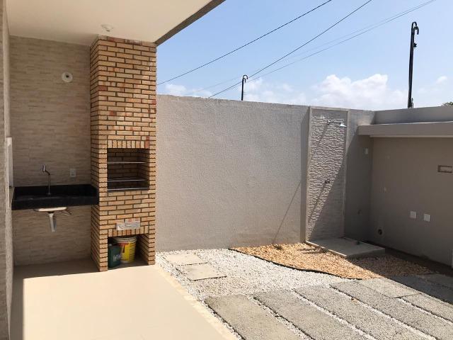 Casa Plana no Eusébio, 3 quartos, suítes, churrasqueira, excelente localização! - Foto 2
