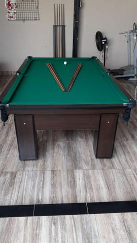 Mesa de Sinuca Tabaco 6 Pés Tecido Verde Modelo CTA6343 - Foto 5