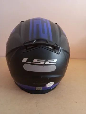 Capacete LS2 FF358 Preto com Roxo fosco  - Foto 3