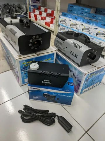 Máquina fumaça RGB controle sem fio valores variados