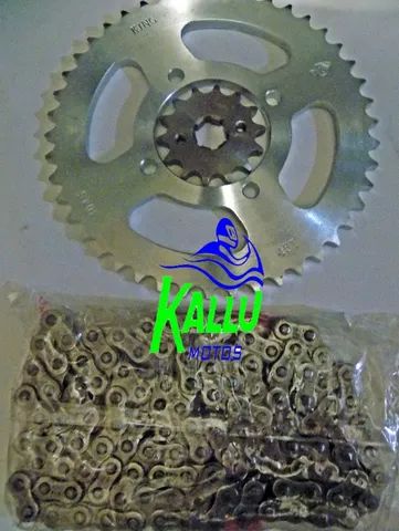 Kit relacao DK 150 moto completa 