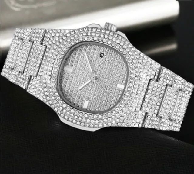 Relógio ice Patek Cravejado