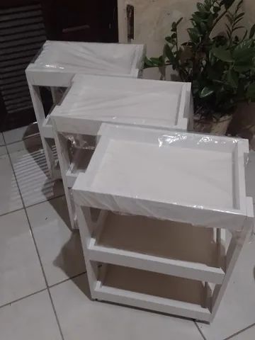 Carrinho auxiliar branco  - Foto 3