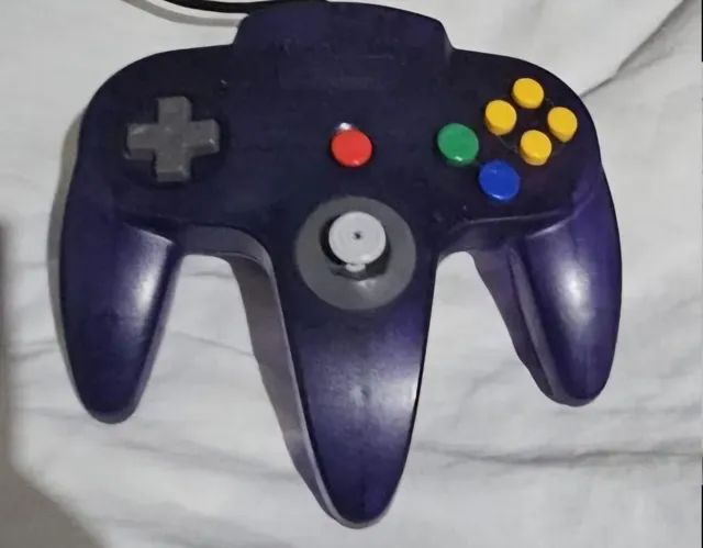 NINTENDO 64 EDIÇÃO SABORES COR UVA CONTROLE UVA FONTE ORIGINAL CABOS DE BRINDE 1FITA - Foto 2