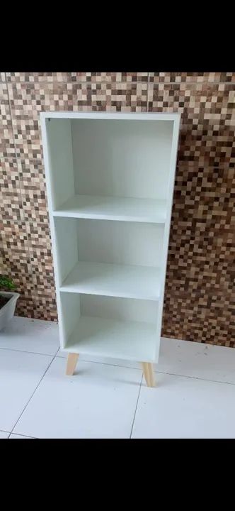 Estante multiuso com 3 Prateleiras - MDF Branco - Foto 2