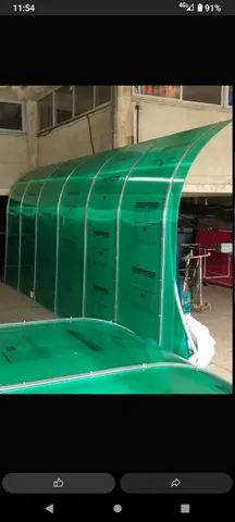 Toldo fixo em lona e policarbonato - Foto 2