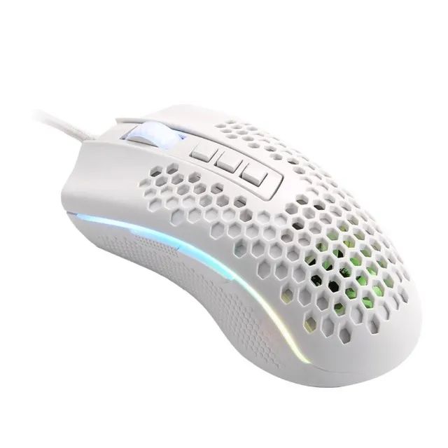 Mouse Gamer Redragon Storm Lunar White M808W-RGB 12.400DPI - WZetta