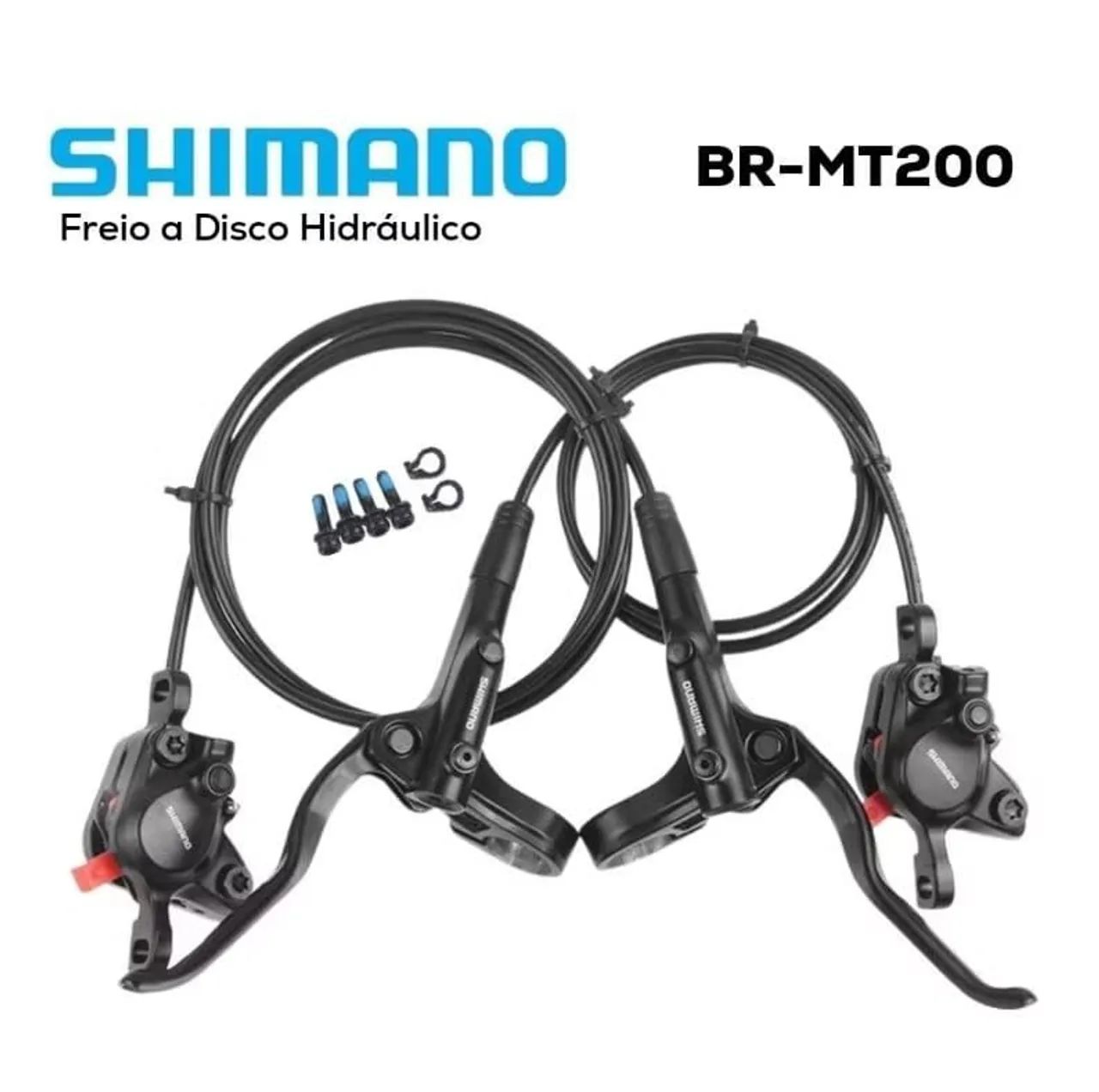 PAR DE FREIOS SHIMANO MT200 - NOVO 