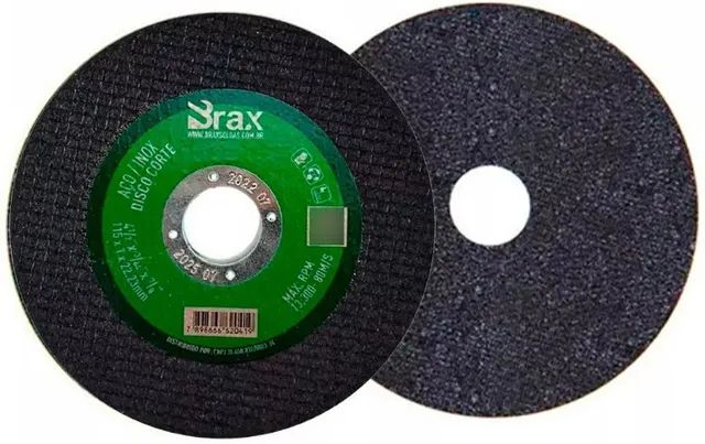 Disco de Corte Fino Inox para Esmerilhadeira 4.1/2 X 1,0 com 10 Pçs Brax - Foto 4
