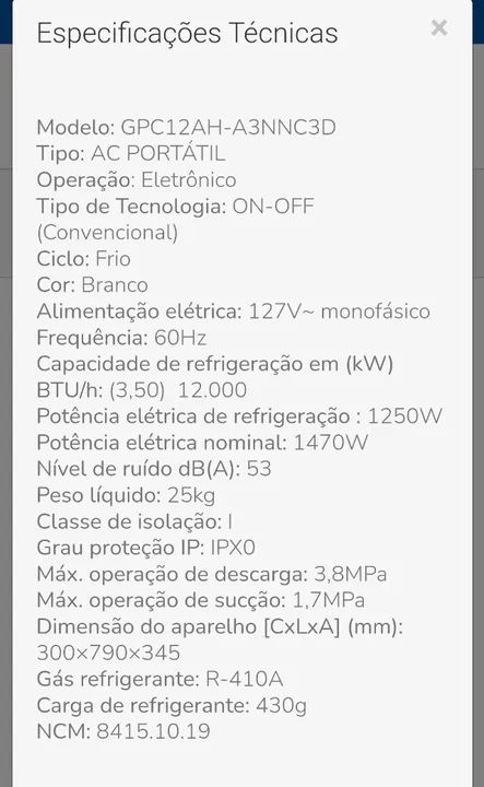 Ar Condicionado Portátil 12000BTU! GELANDO MUITOOOOO SEUS AMBIENTES! - Foto 2