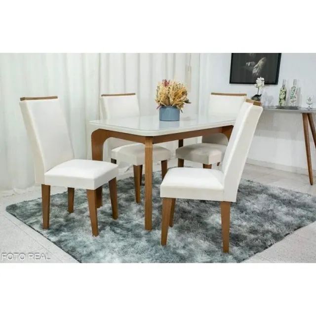 Mesa Jantar 4 Cadeiras Luna rf64 - Foto 3