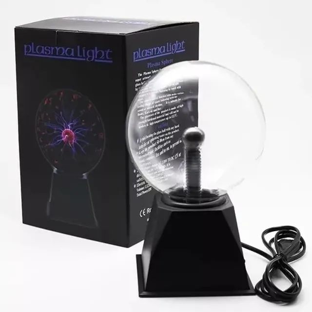 Abajur ou  Globo de plasma com efeitos de luzes e raios - Foto 4
