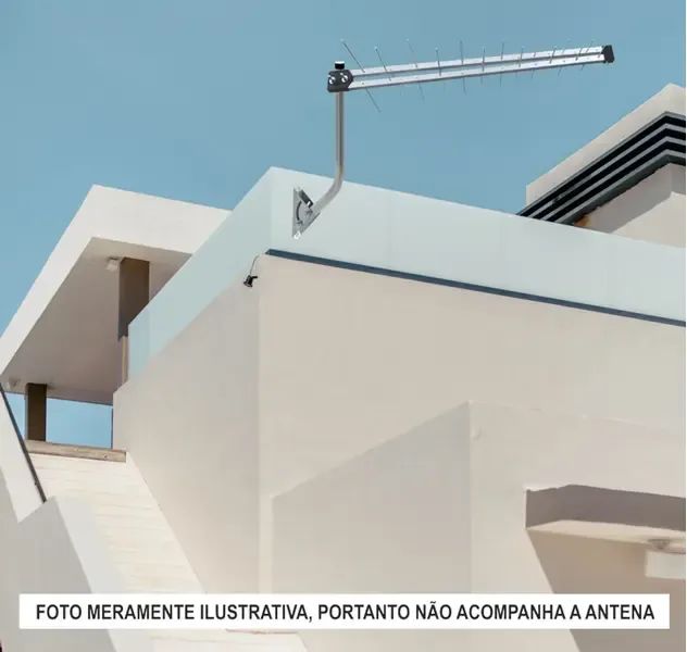 Kit Suporte Base Mastro P/ Antena Externa Uhf Vhf Universal - Foto 2