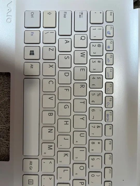 Teclado E Carcaça Base Superior Sony Svf14213cbw.