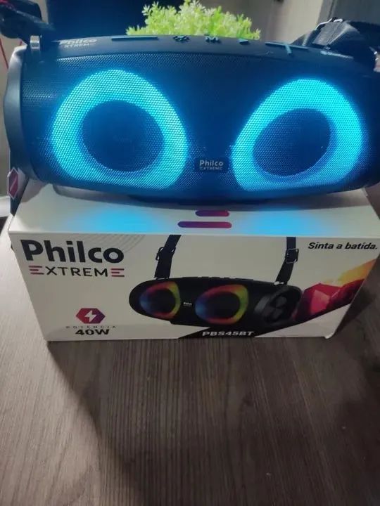 Caixa De Som Speaker Philco Pbs45bt Extreme Bluetooth 40w, Nova, Lacrada - Foto 3