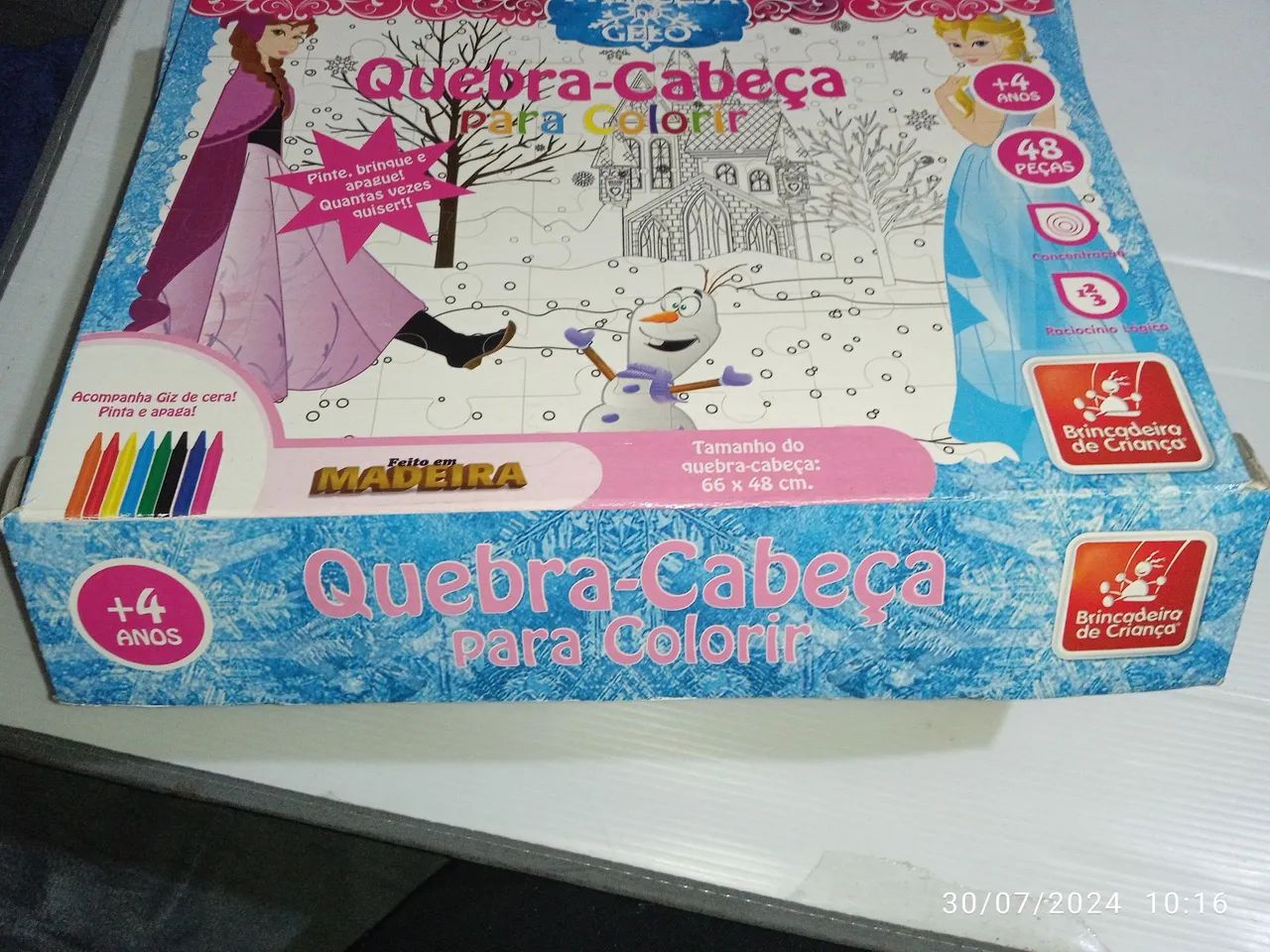 Quebra-cabeça em madeira para colorir - Foto 5