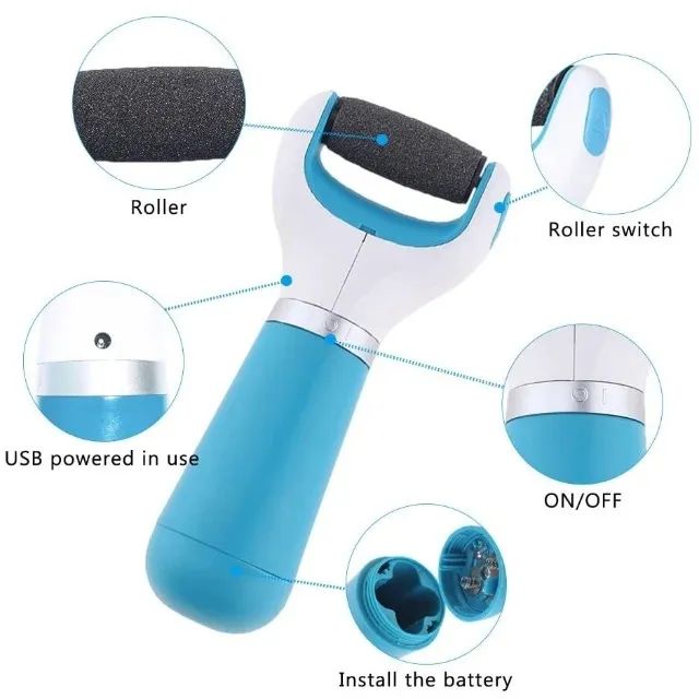 Lixa Elétrica de Pés Pedicure Esfoliador e Removedor de Calos e Rachadura Usb  - Foto 4