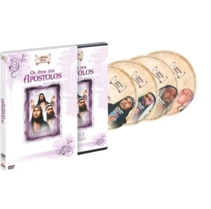 Box 4 dvds Os Apóstolos de Jesus Bíblia - Lacrado