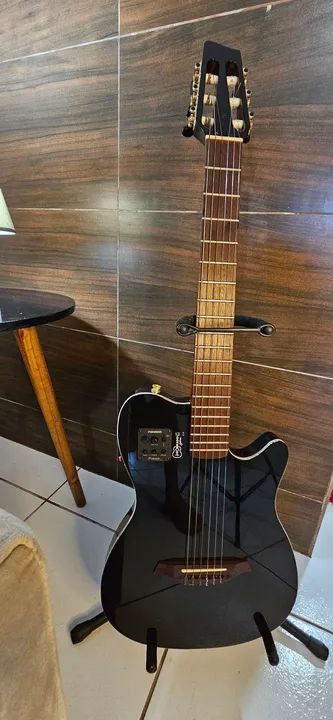 Violão maciço flat nylon elétrico  - Foto 3