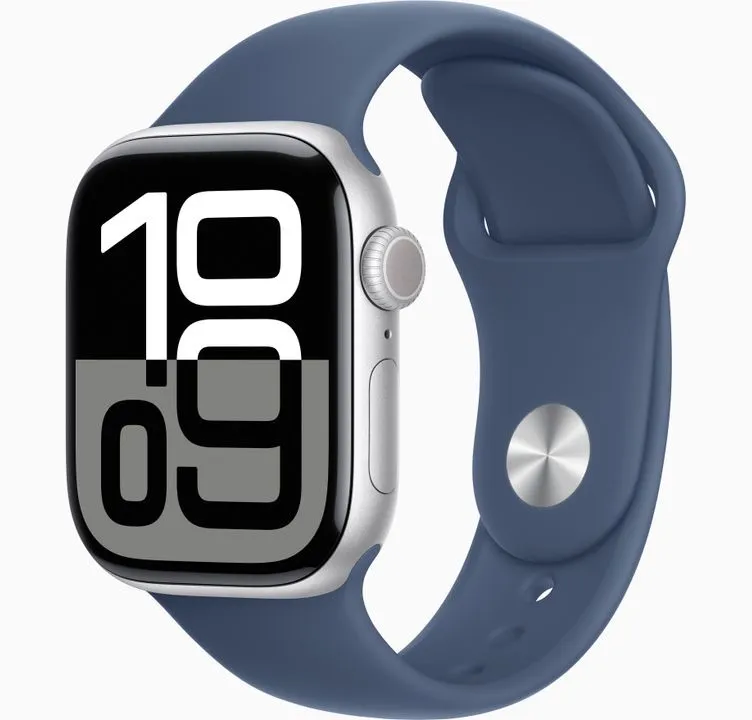 Apple Watch Series 10 GPS, caixa Prateada de alumínio, 46mm (novo, lacrado)