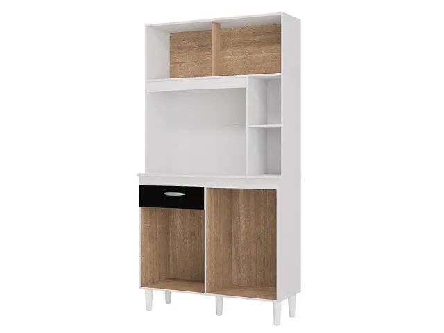 Kit Cozinha com 4 Portas, 1 Gaveta, Estrutura MDP e Puxadores de Plástico - Foto 2