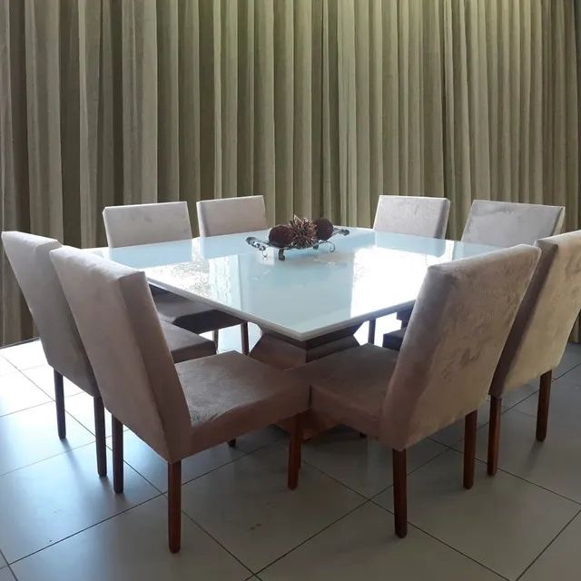 Mesa 8 cadeiras madeira maciça  - Foto 5