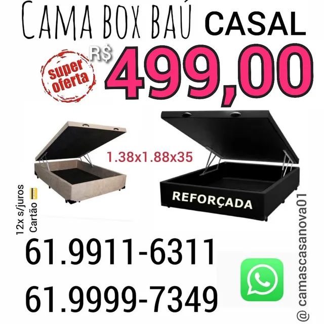 Baú Cama baú box bau ,. Temos colchões e cabeceira ( Fábrica )