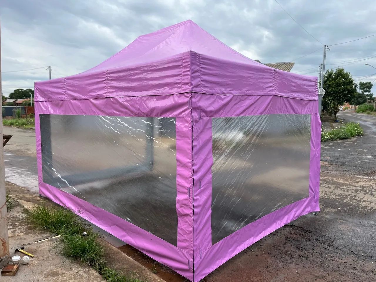 Tenda 4,5x3 com 3 laterais cristais só 1850,00 - Foto 6