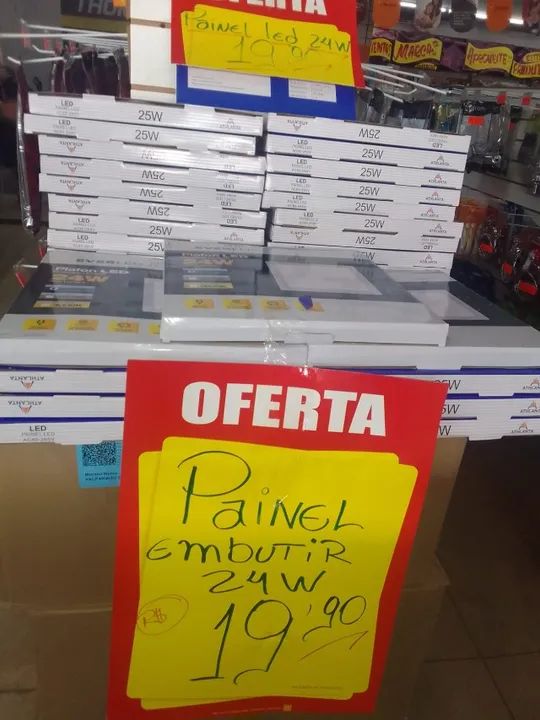 painel embutir 24w 19,90 a vista  