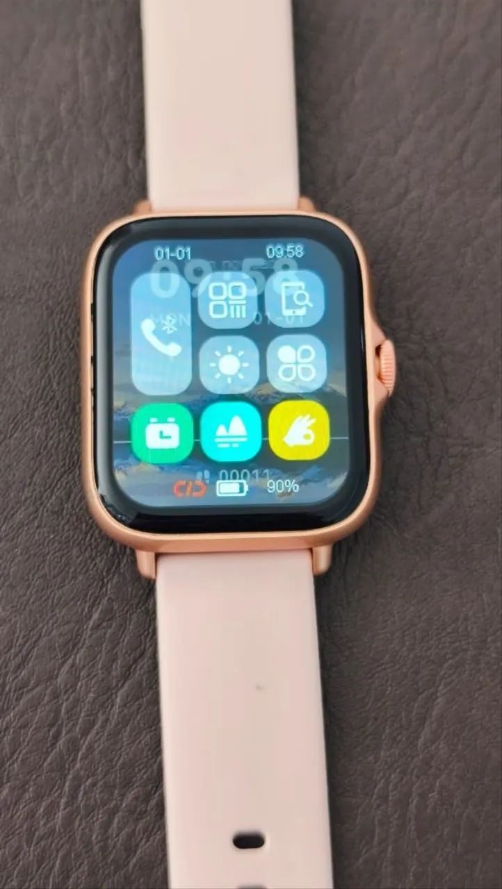 Smartwatch Rose com Pulseira Rosa - Foto 2