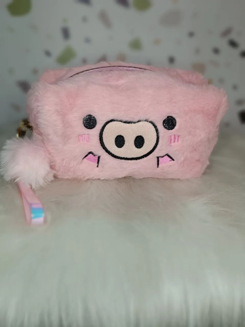 Estojo Feminino de Porquinho - Rosa