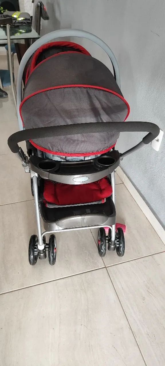 Carrinho de Bebê 2 em 1 com Bebê Conforto - Foto 3