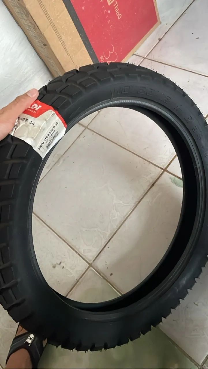Pneu Rinaldi traseiro 110/90-18 R34 titan / fan / xtz125 / fazer 150 factor xr 200 - Foto 4