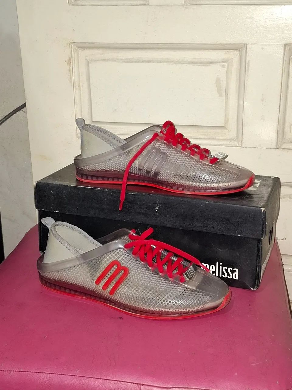 Tênis Melissa transparente em ótimo estado  - Foto 4