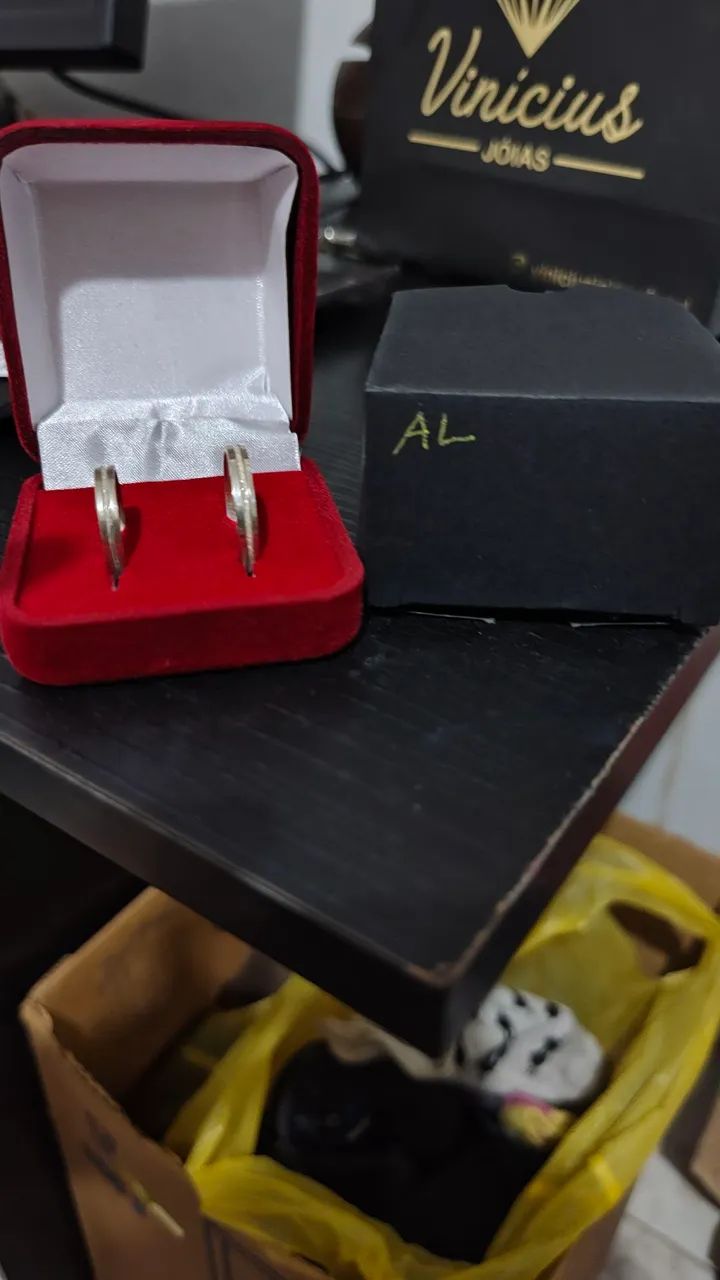 Par de alianças em prata - Foto 2