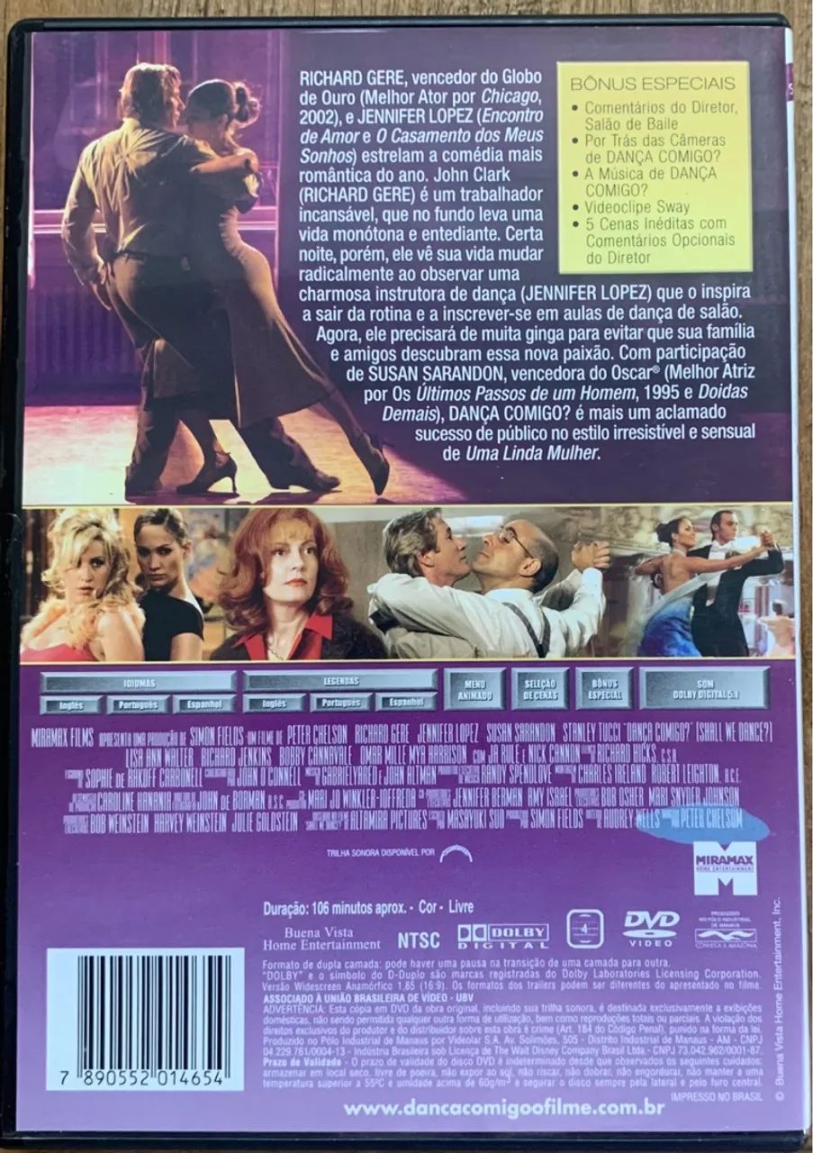 DVD Dança Comigo? - Richard Gere, Jennifer Lopez e Susan Sarandon - Foto 3