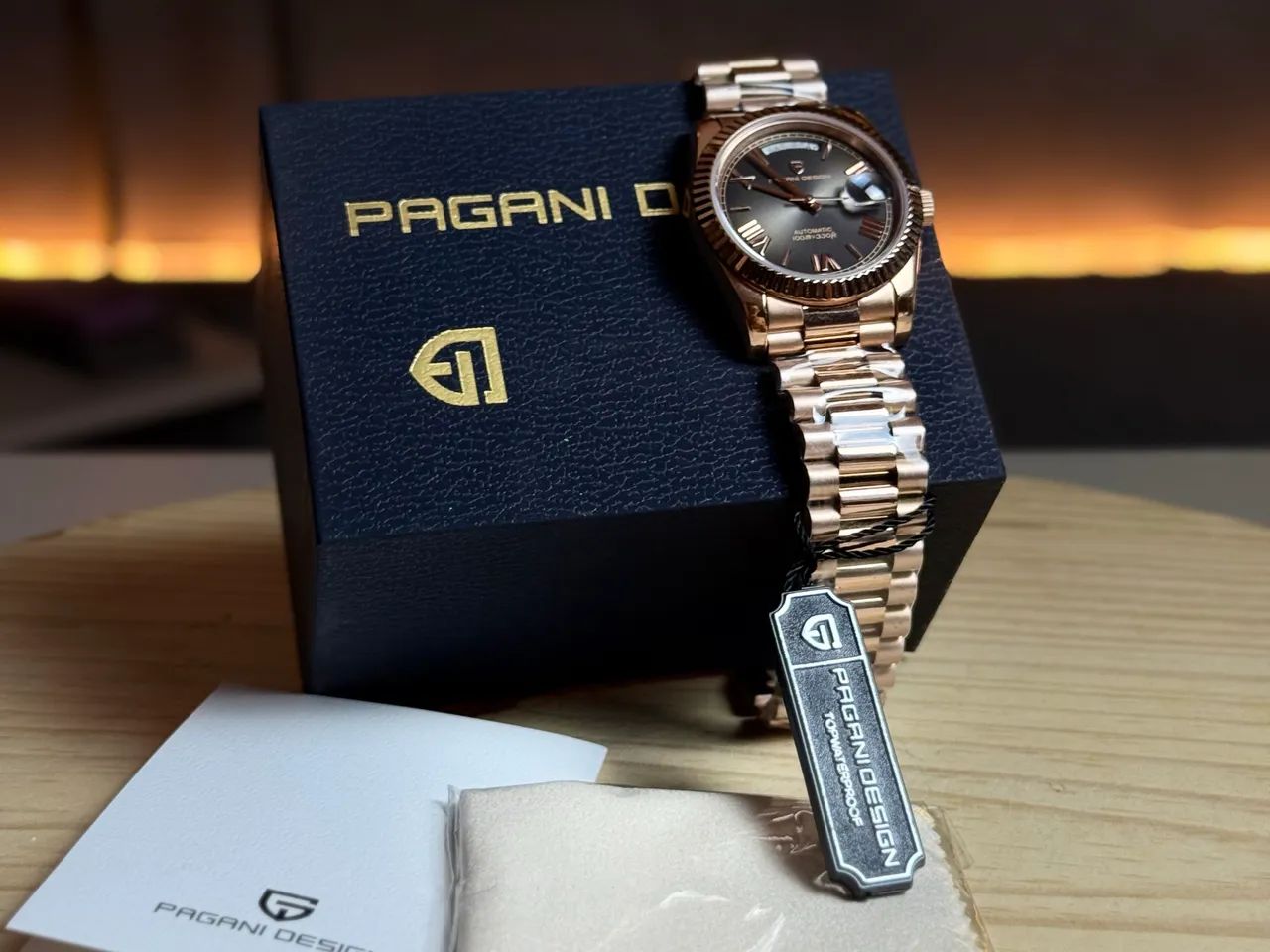 Relógio automático Pagani Design Rose Gold 36mm NOVO! Entrega grátis!
