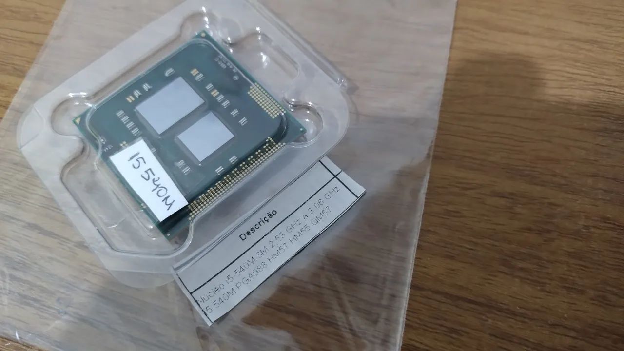 Processador i5 540m 2.53 a 3.06 ghz ( novo ) socket 998rpga. - Temos i7 620m 3.3ghz 