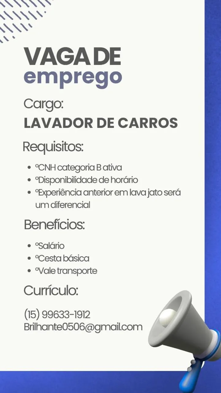 VAGA DE EMPREGO